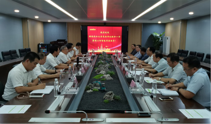 深化校企合作 湖南农大党委书记陈弘一行到访山河智能