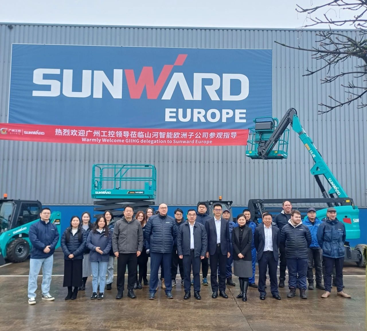 广州工控集团总经理王福铸率队考察山河智能欧洲子公司