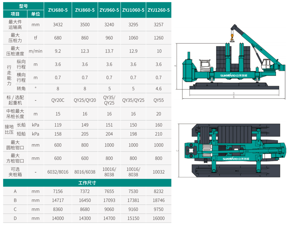 全系列静力压桩机
